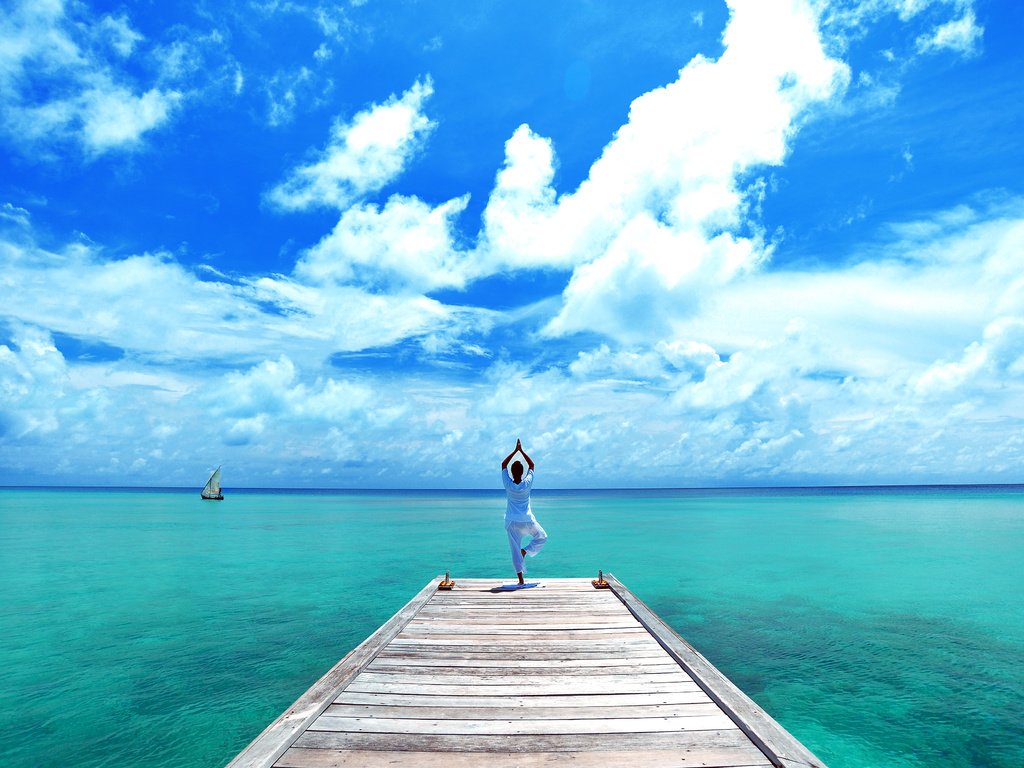 Обои море, тропики, мальдивы, йога, sea, tropics, the maldives, yoga разрешение 4016x2672 Загрузить