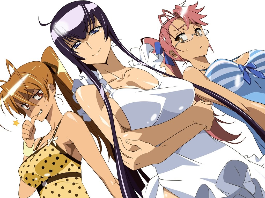 Обои девушка, highschool of the dead, tri, дощечка, fartuk, girl, plate разрешение 6434x4270 Загрузить