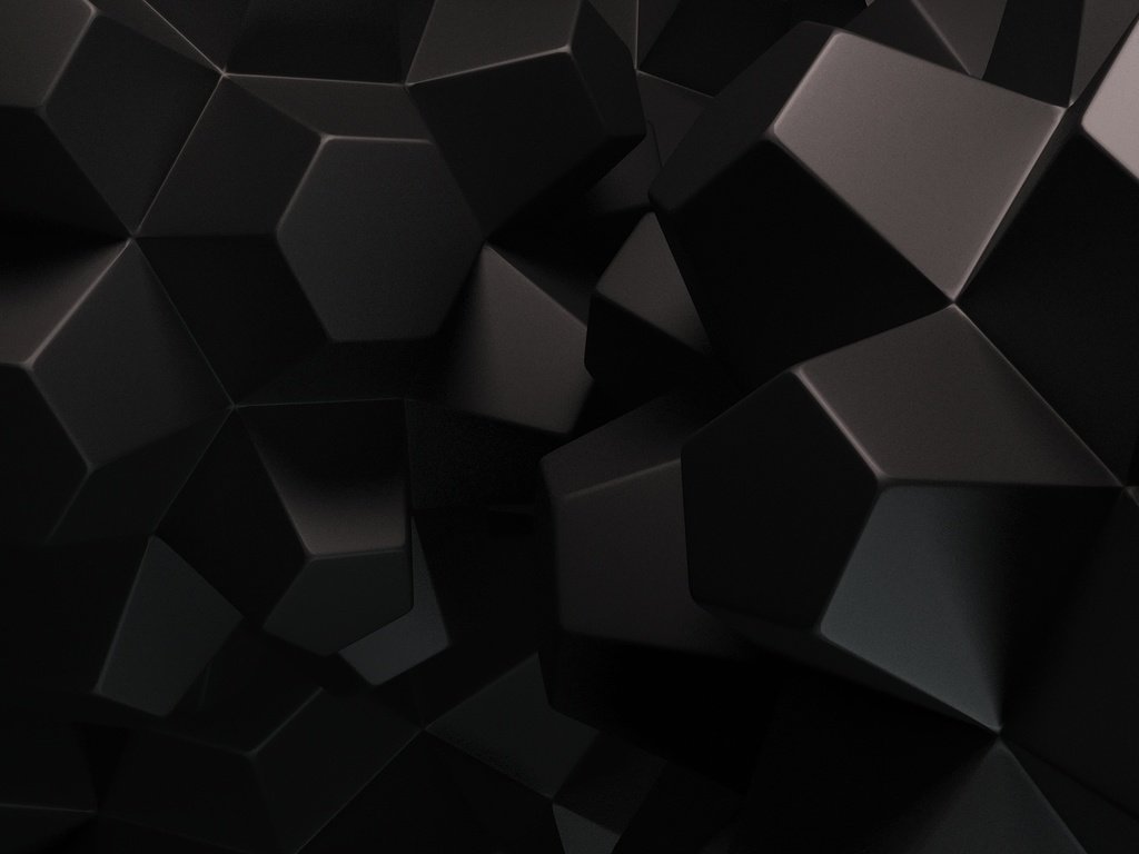 Обои абстракция, фон, полет, черный, кубы, грани, рендер, поверхность. 3d-графика, abstraction, background, flight, black, cuba, faces, render, surface. 3d graphics разрешение 1920x1080 Загрузить