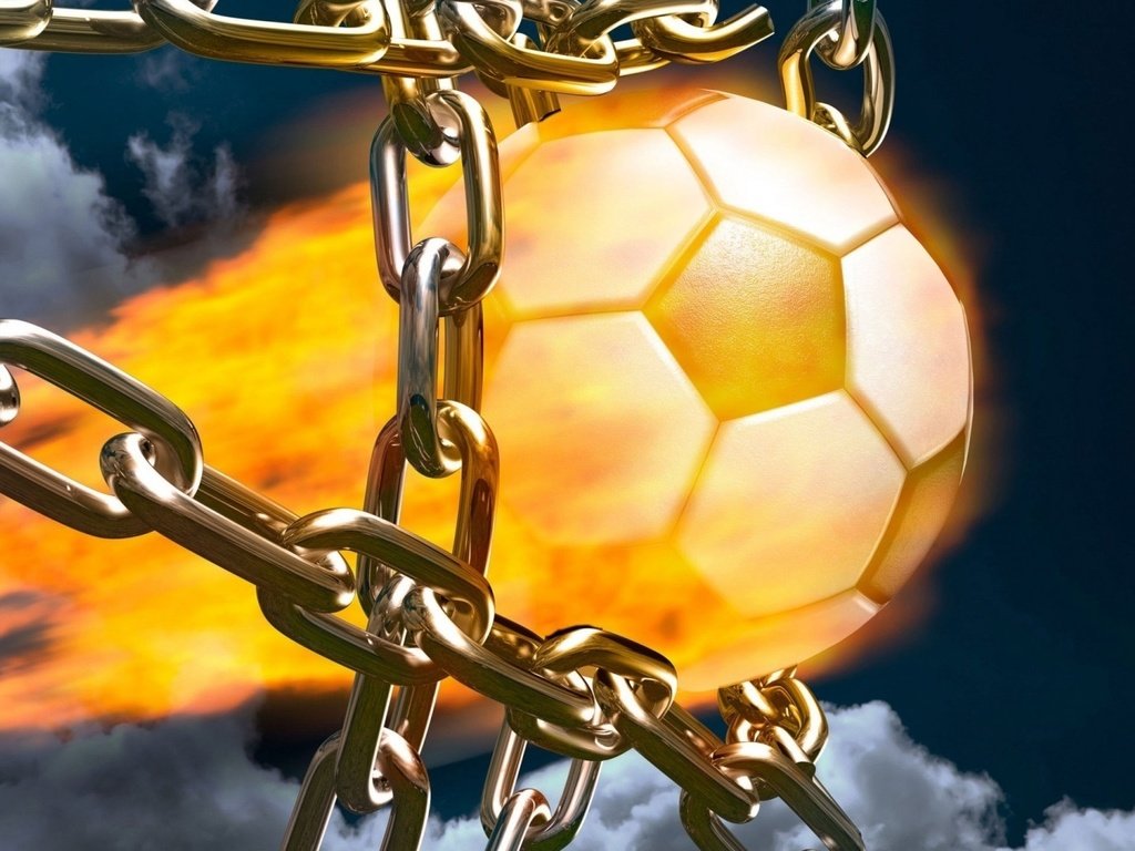 Обои футбол, огонь, спорт, мяч, цепи, гол, football, fire, sport, the ball, chain, goal разрешение 1920x1080 Загрузить