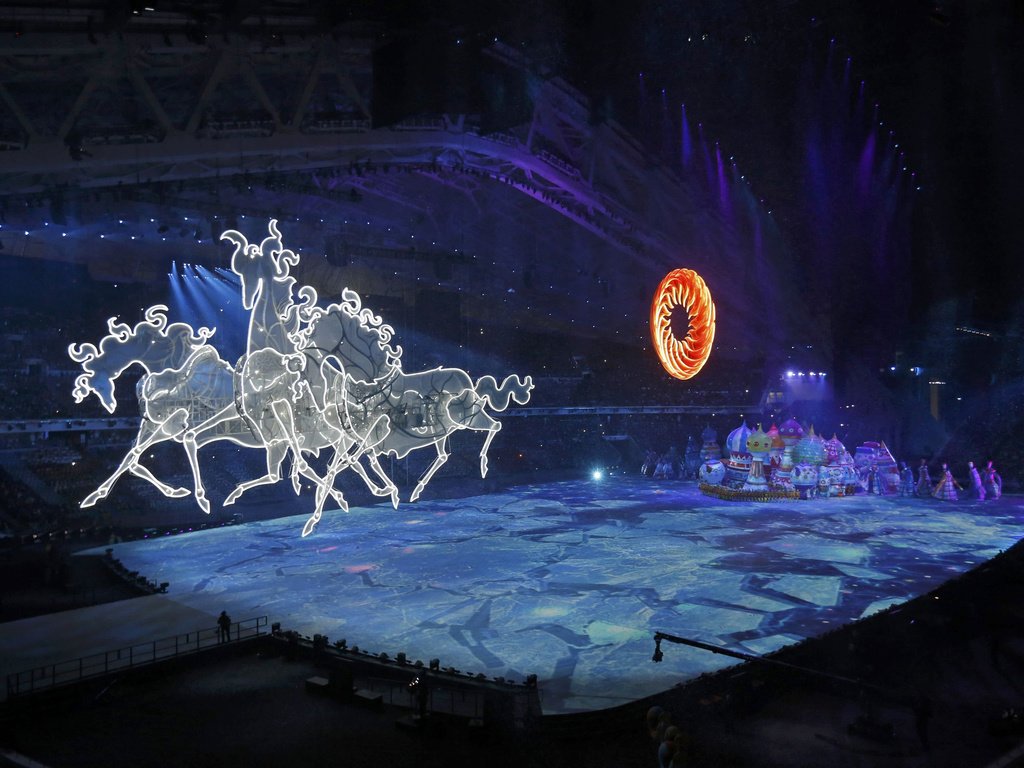 Обои сочи 2014, sochi 2014 olympic winter games, церемония открытия xxii зимних олимпийских иг, the opening ceremony of the xxii winter olymp, sochi 2014, the opening ceremony of the xxii olympic winter ig разрешение 3500x2332 Загрузить