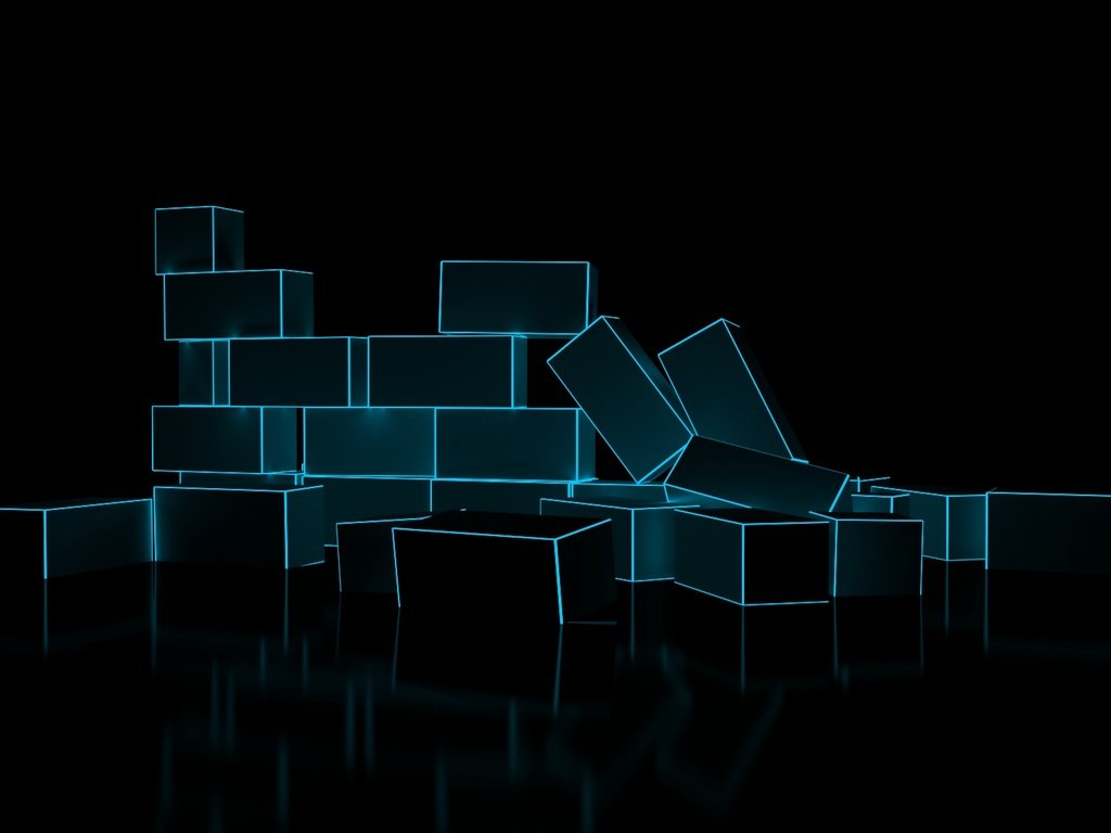 Обои cyan blue blocks разрешение 1920x1080 Загрузить