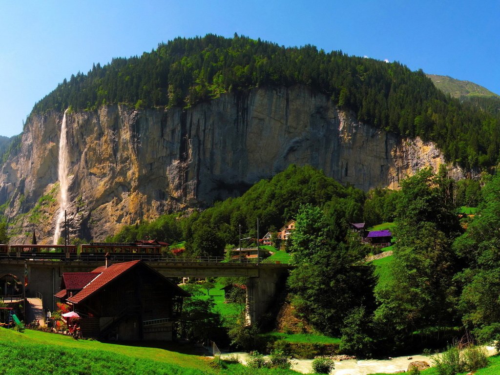 Обои швейцария, берн, лаутербруннен, switzerland, bern, lauterbrunnen разрешение 1920x1080 Загрузить