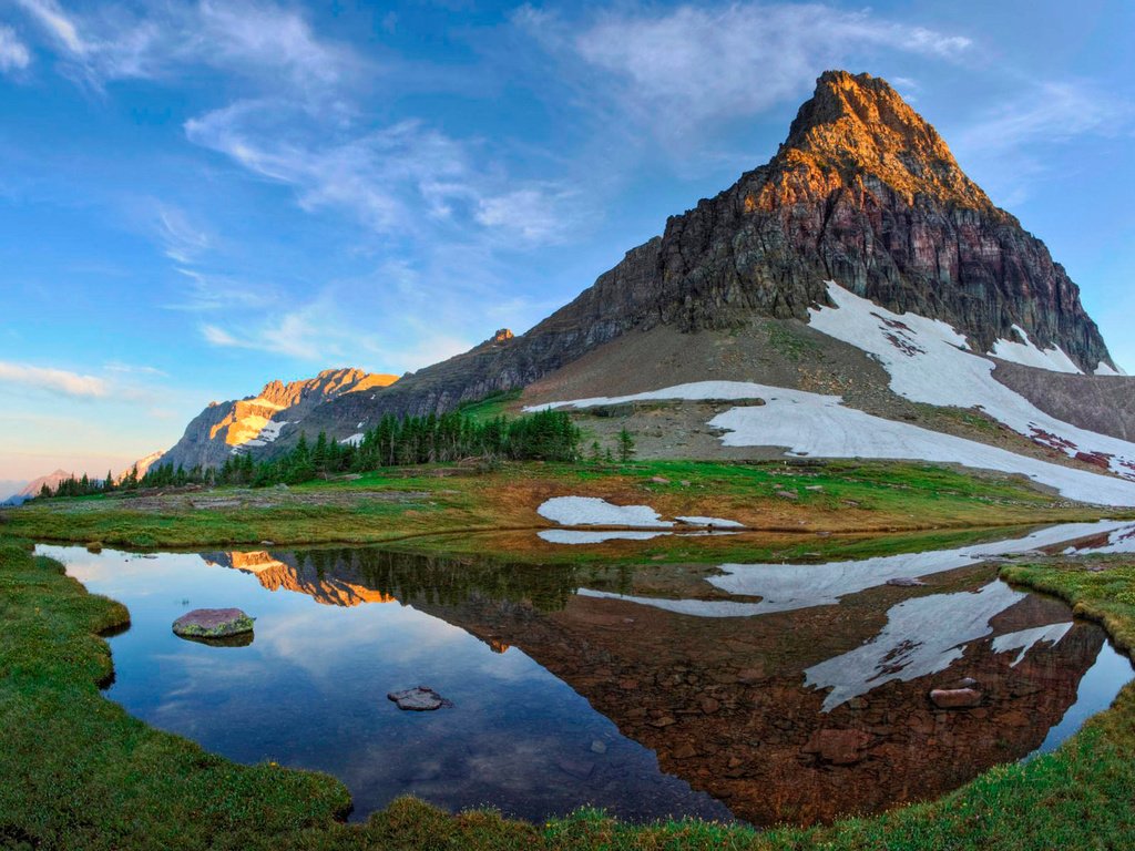 Обои озеро, горы, природа, отражение, lake, mountains, nature, reflection разрешение 1920x1200 Загрузить