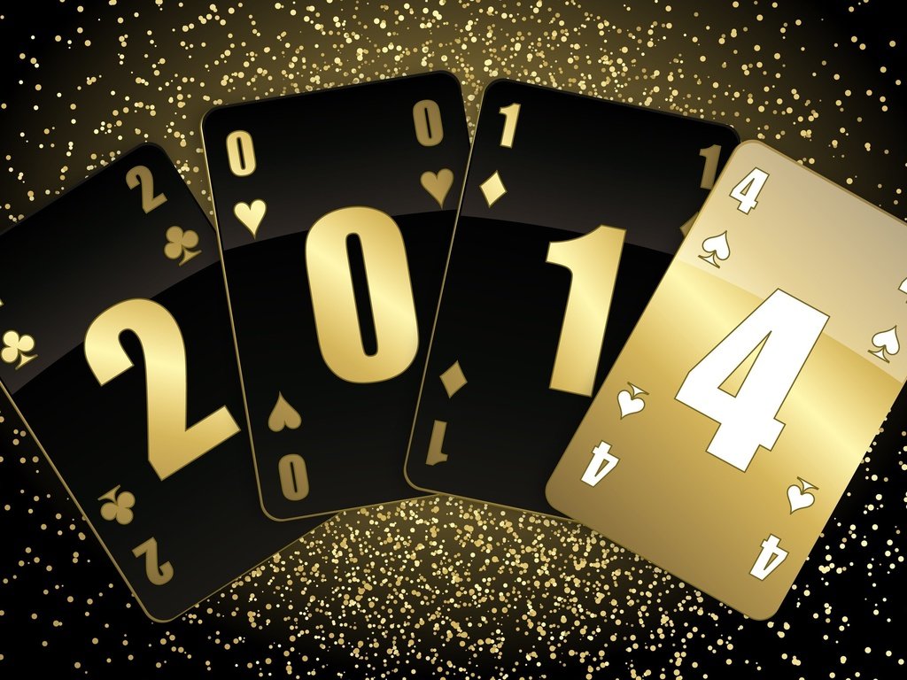 Обои новый год, фон, карты, масти, 2014 год, new year, background, card, suit, 2014 разрешение 2880x1800 Загрузить