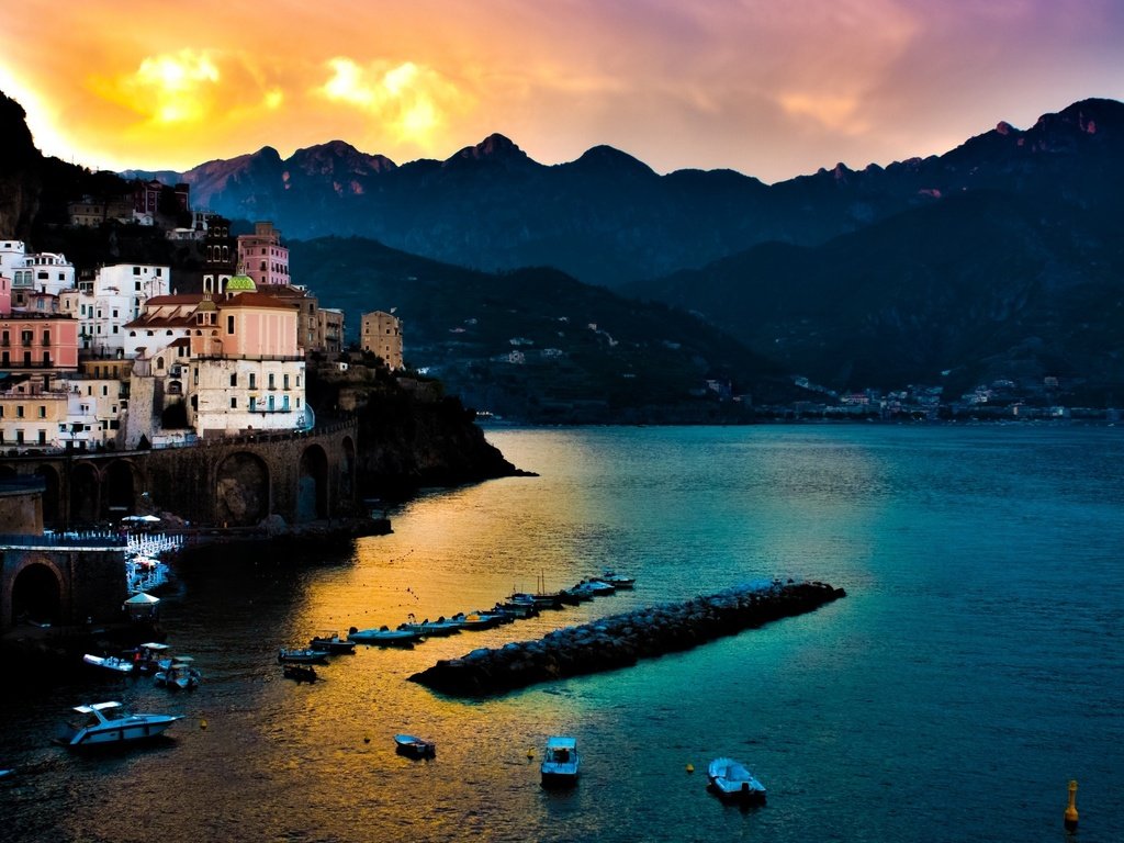 Обои побережье амальфи, the amalfi coast разрешение 2560x1440 Загрузить