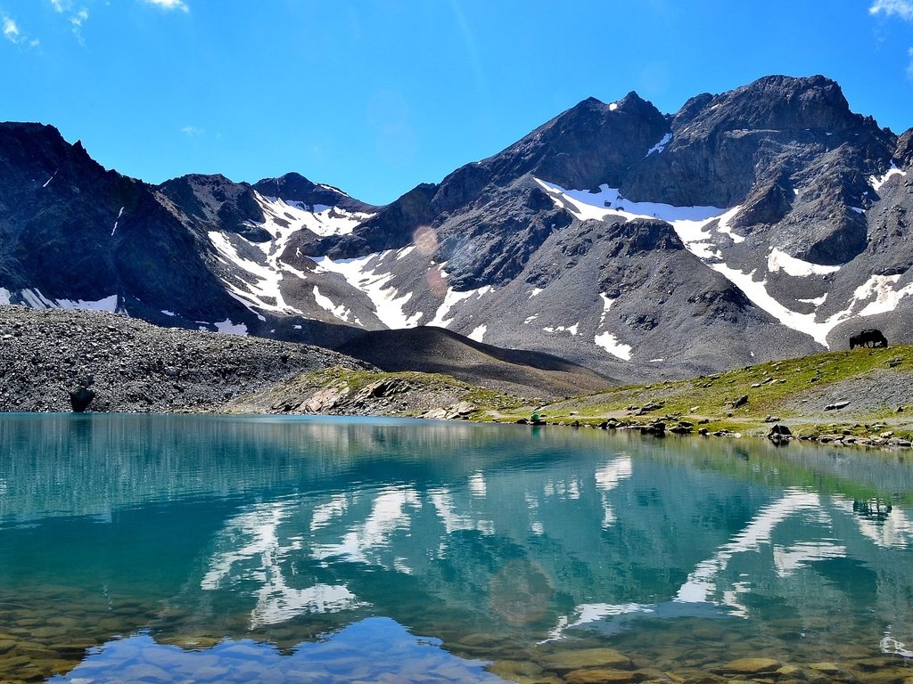 Обои озеро, горы, швейцария, долина, энгадин, lake, mountains, switzerland, valley, engadine разрешение 2560x1600 Загрузить