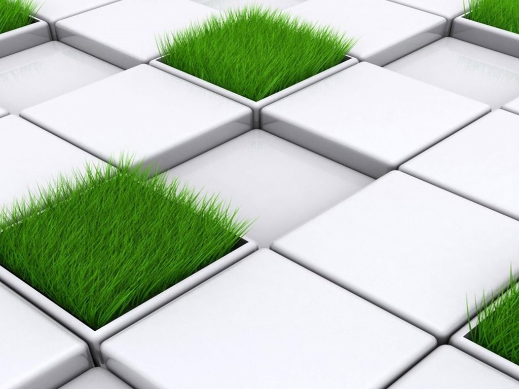 Обои трава, куб, квадрат, 3d cube wallpapers hd, grass, cube, square разрешение 2560x1600 Загрузить