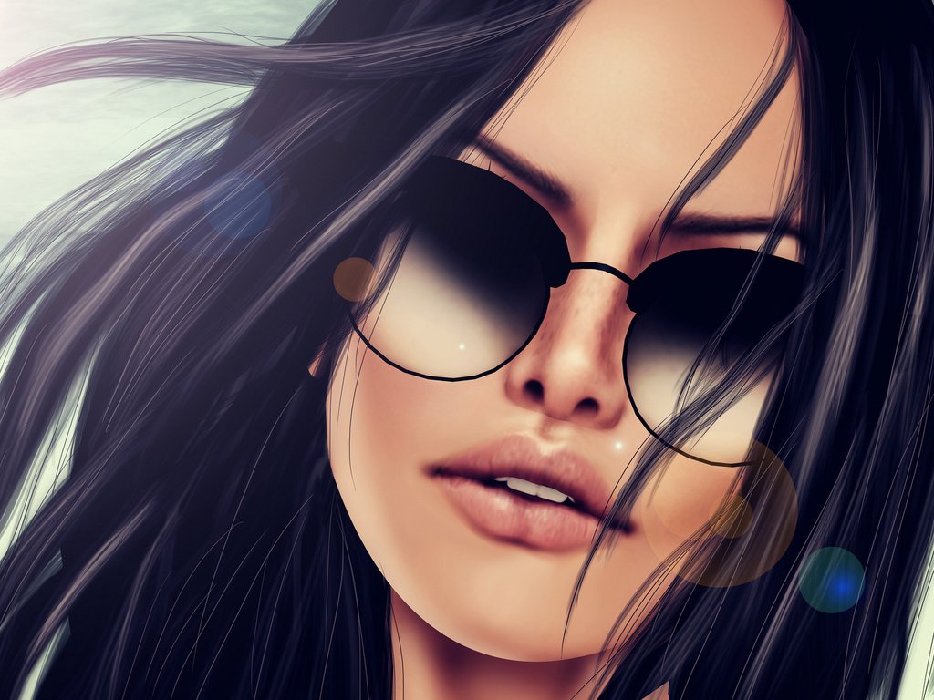 Обои девушка, фон, очки, волосы, губы, лицо, girl, background, glasses, hair, lips, face разрешение 1920x1200 Загрузить