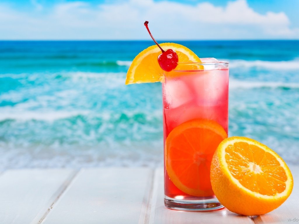 Обои напиток, море, лёд, апельсин, коктейль, цитрус, вишенка, drink, sea, ice, orange, cocktail, citrus, cherry разрешение 1920x1312 Загрузить