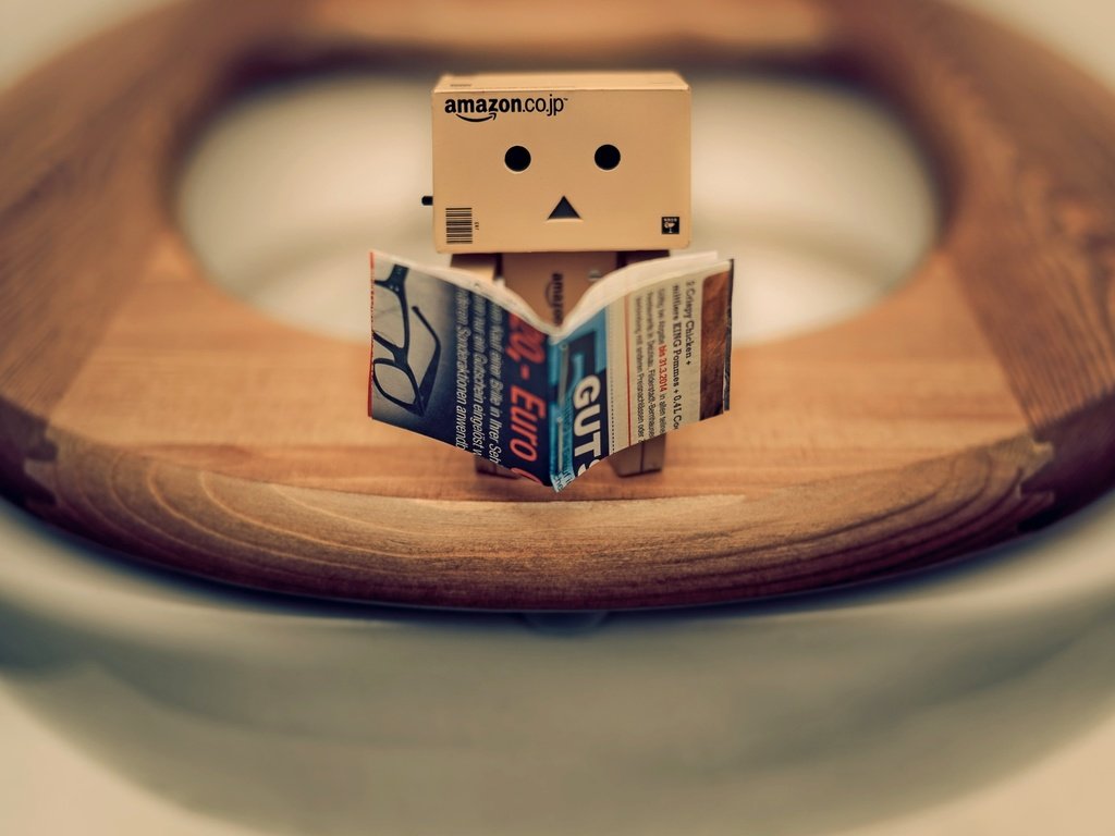 Обои клозет, коробка, книга, унитаз, данбо, картонный робот, the closet, box, book, the toilet, danbo, cardboard robot разрешение 2998x1806 Загрузить