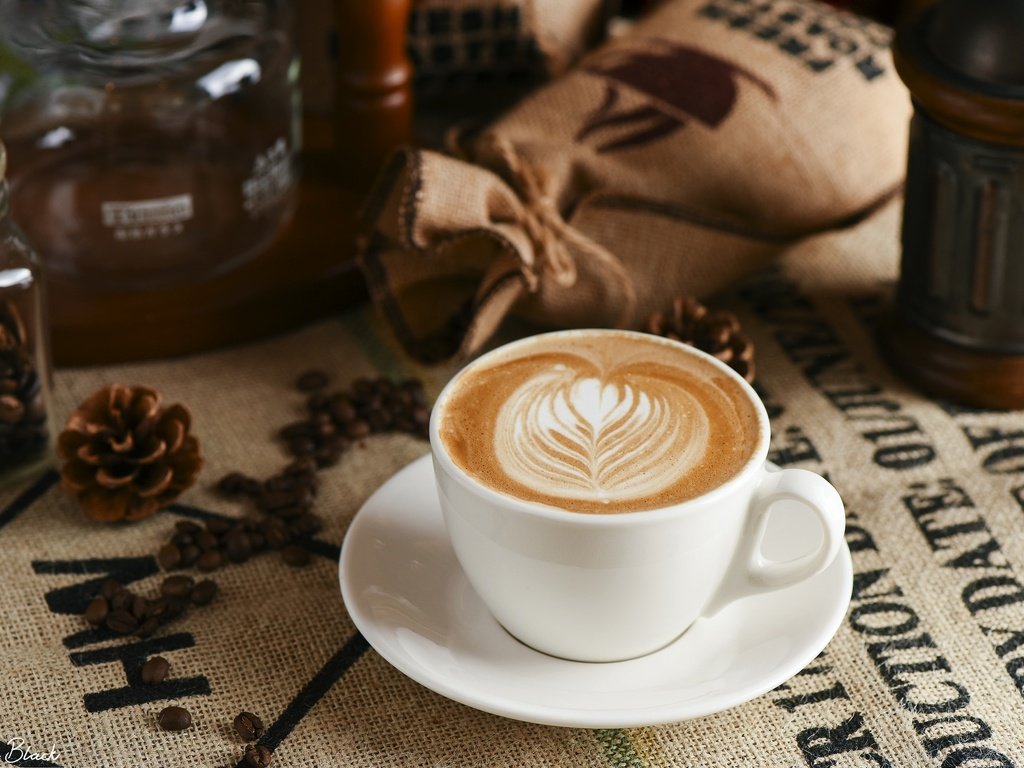 Обои узор, зерна, кофе, чашка, шишка, капучино, пенка, pattern, grain, coffee, cup, bump, cappuccino, foam разрешение 2048x1314 Загрузить