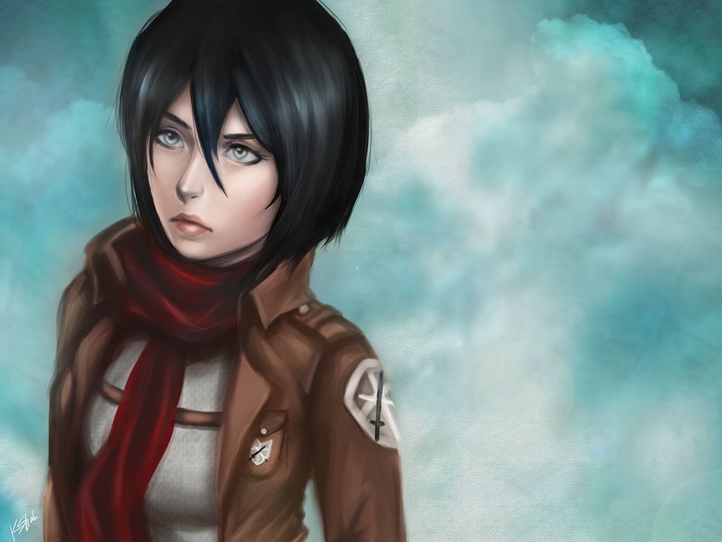 Обои глаза, манга, арт, mikasa ackerman, девушка, фон, взгляд, аниме, волосы, лицо, eyes, manga, art, girl, background, look, anime, hair, face разрешение 2060x1539 Загрузить