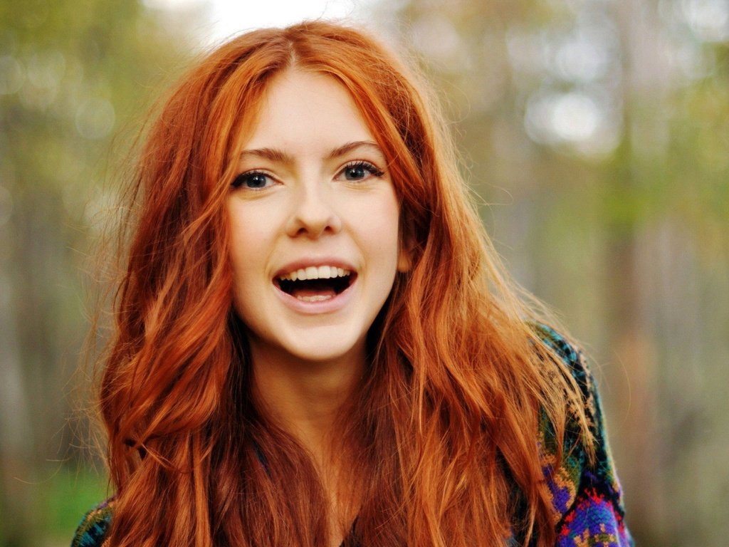 Обои девушка, улыбка, взгляд, рыжая, модель, волосы, лицо, girl, smile, look, red, model, hair, face разрешение 1920x1080 Загрузить