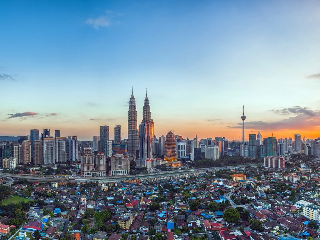 Обои малайзия, куала-лумпур, кампунг бару, malaysia, kuala lumpur, kampung baru разрешение 1920x1080 Загрузить