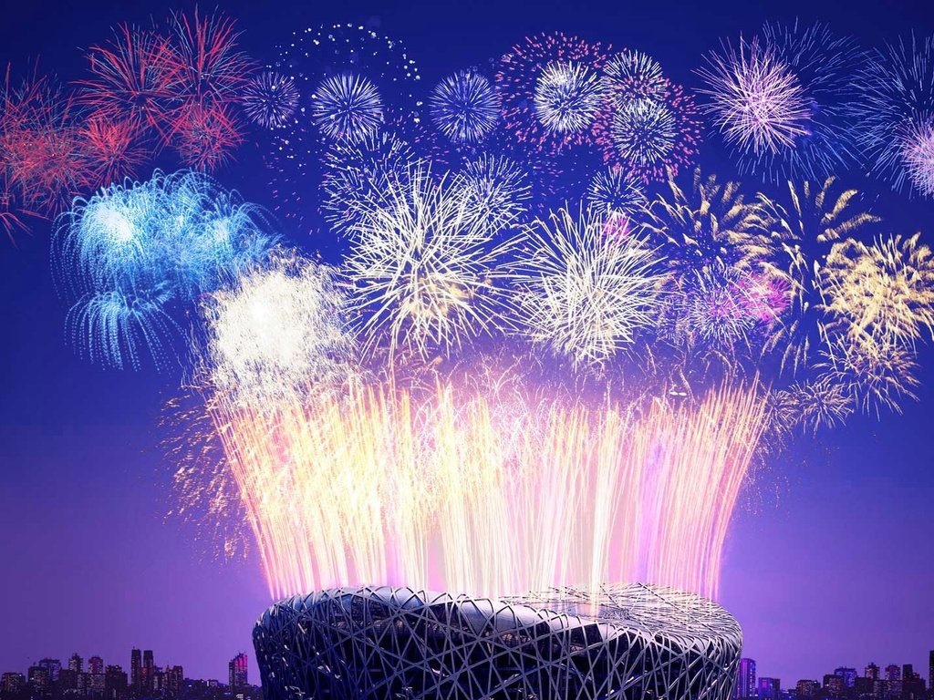 Обои салют, китай, стадион, праздник, фейерверк, пекин, salute, china, stadium, holiday, fireworks, beijing разрешение 1920x1080 Загрузить