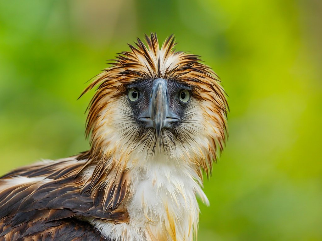 Обои взгляд, орел, птица, клюв, перья, филиппинский орёл, look, eagle, bird, beak, feathers, philippine eagle разрешение 1920x1391 Загрузить