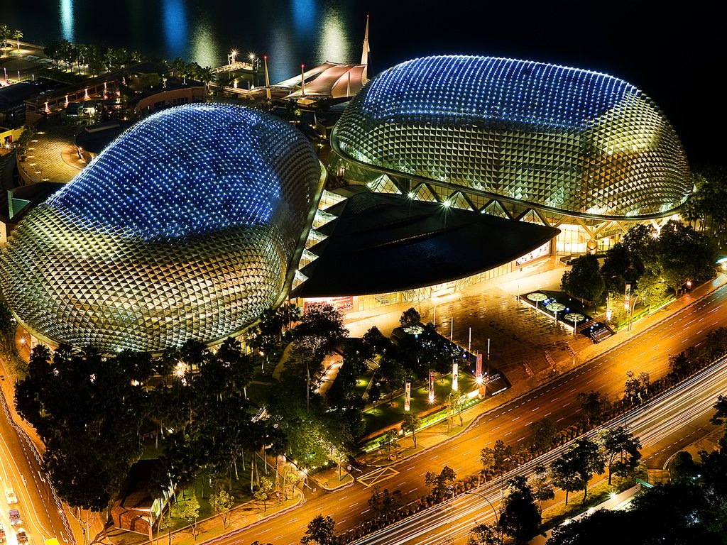 Обои здание, театр, сингапур, эспланада, esplanade theatres, the building, theatre, singapore разрешение 2000x1221 Загрузить