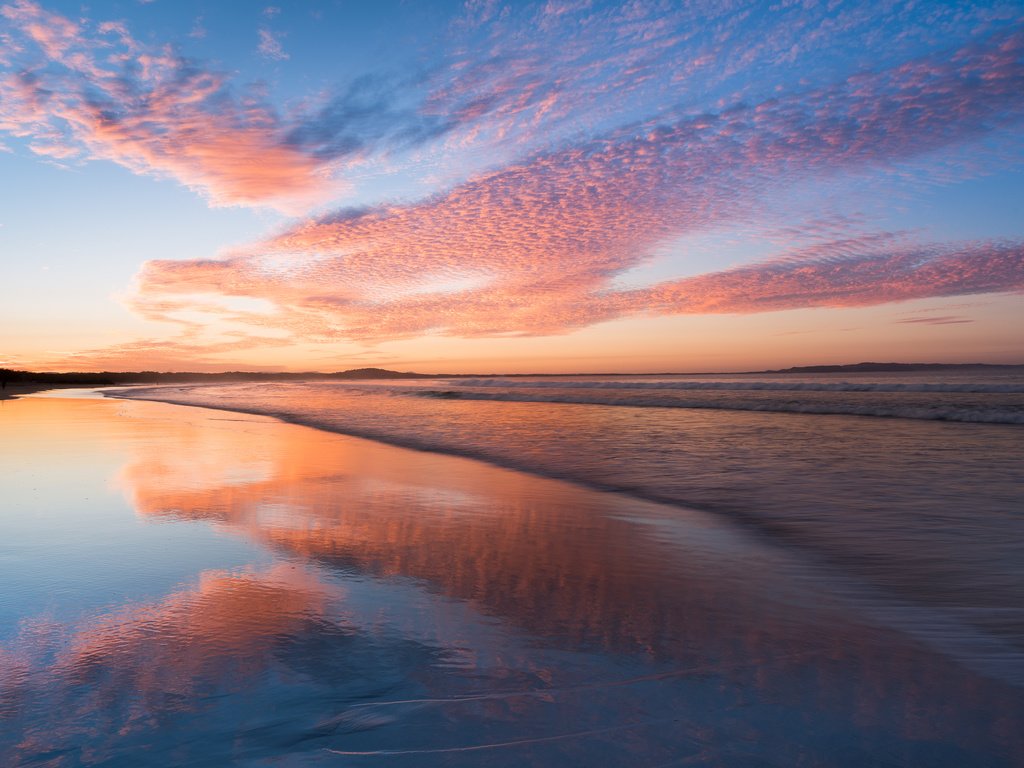 Обои природа, закат, пейзаж, пляж, австралия, штат квинсленд, нооза, nature, sunset, landscape, beach, australia, queensland, noosa разрешение 3840x2400 Загрузить