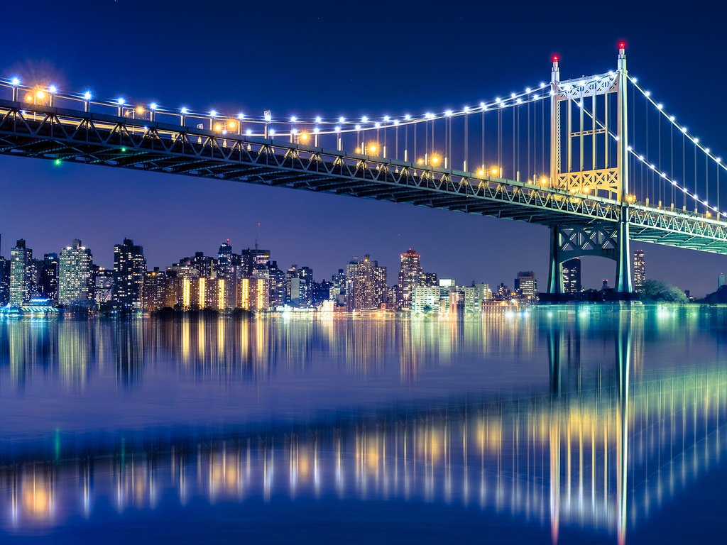 Обои ночь, огни, мост, город, манхэттен, бруклинский мост, night, lights, bridge, the city, manhattan, brooklyn bridge разрешение 1920x1200 Загрузить