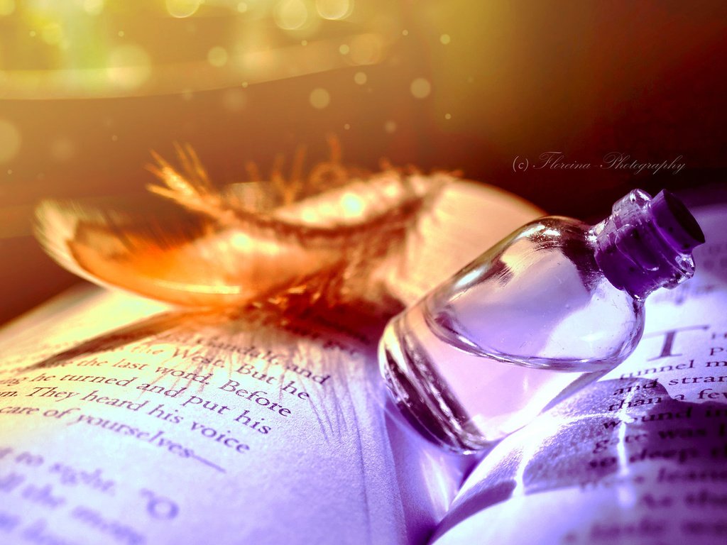 Обои книга, бутылочка, флакон, перышко, эликсир, book, bottle, a feather, elixir разрешение 1920x1200 Загрузить