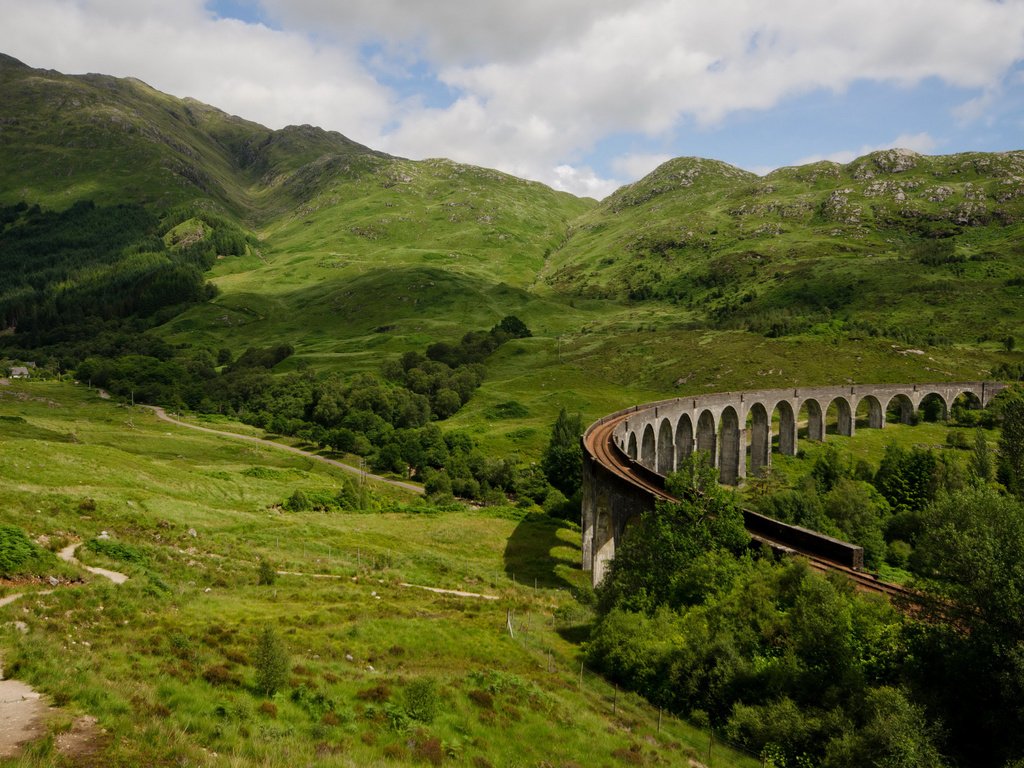 Обои рельсы, природа, мост, шотландия, жд, rails, nature, bridge, scotland, railway разрешение 3020x2000 Загрузить