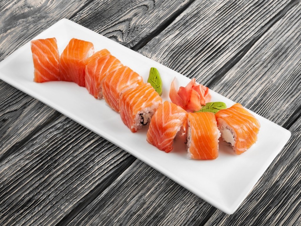 Обои суши, роллы, японская кухня, sushi, rolls, japanese cuisine разрешение 2880x1800 Загрузить