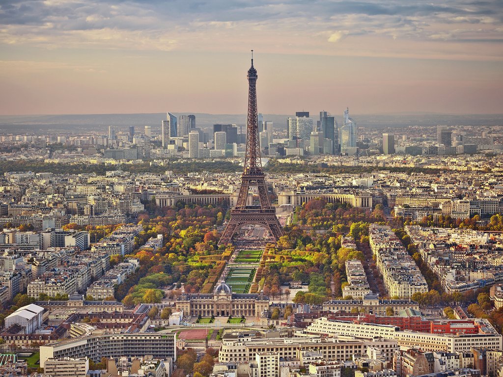 Обои панорама, город, париж, франция, эйфелева башня, panorama, the city, paris, france, eiffel tower разрешение 1920x1200 Загрузить