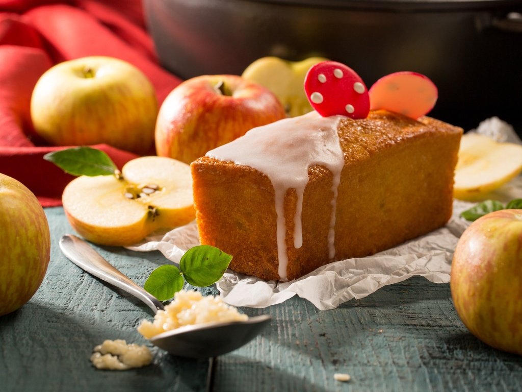 Обои яблоки, выпечка, кекс, apples, cakes, cupcake разрешение 3000x1970 Загрузить