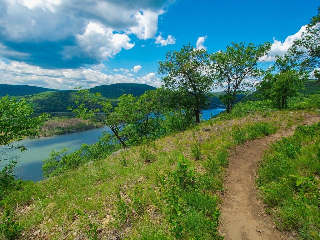 Обои небо, трава, облака, деревья, природа, пейзаж, тропинка, the sky, grass, clouds, trees, nature, landscape, path разрешение 2048x1342 Загрузить