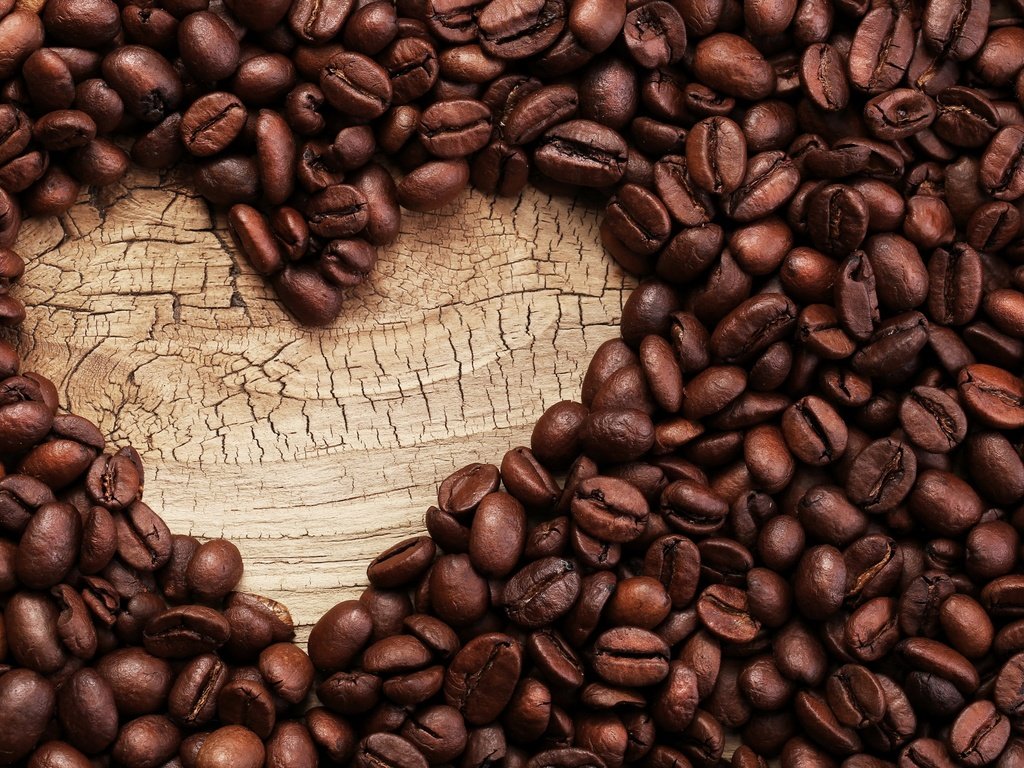 Обои сердечко, зерна, кофе, кофейные зерна, heart, grain, coffee, coffee beans разрешение 2880x1800 Загрузить