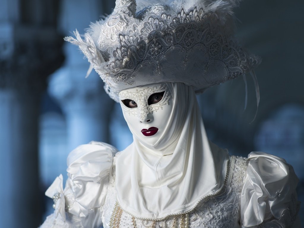 Обои маска, белый, костюм, шляпа, карнавал, mask, white, costume, hat, carnival разрешение 2048x1331 Загрузить