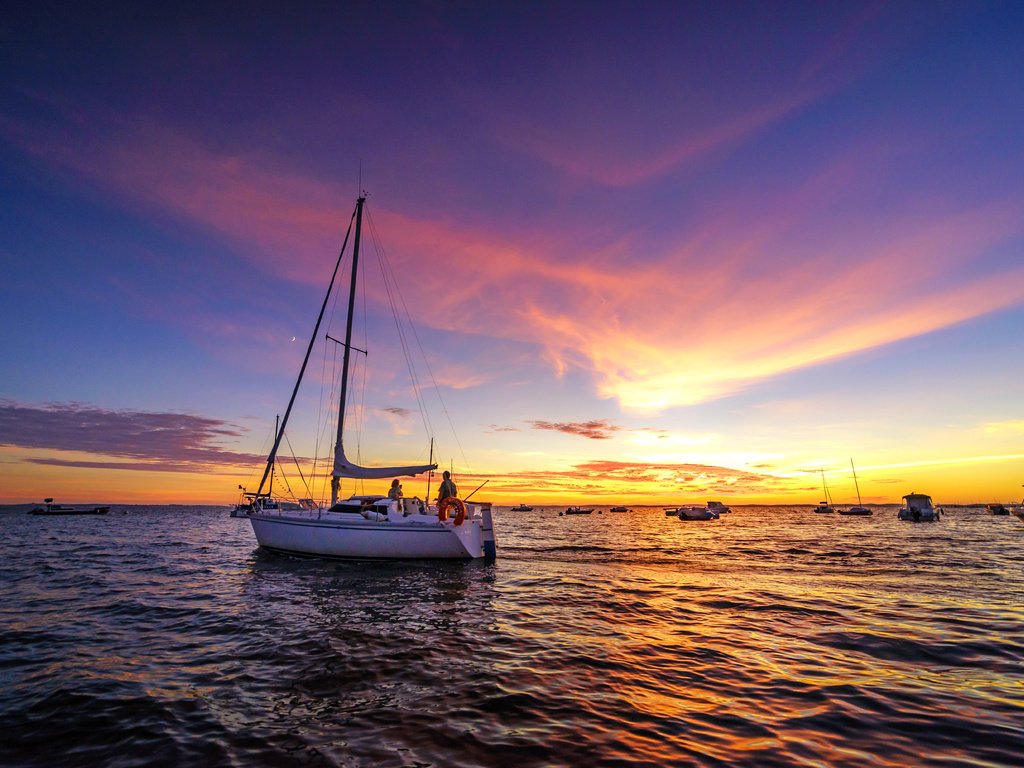 Обои закат, море, яхты, лодки, 11, sunset, sea, yachts, boats разрешение 6000x4000 Загрузить