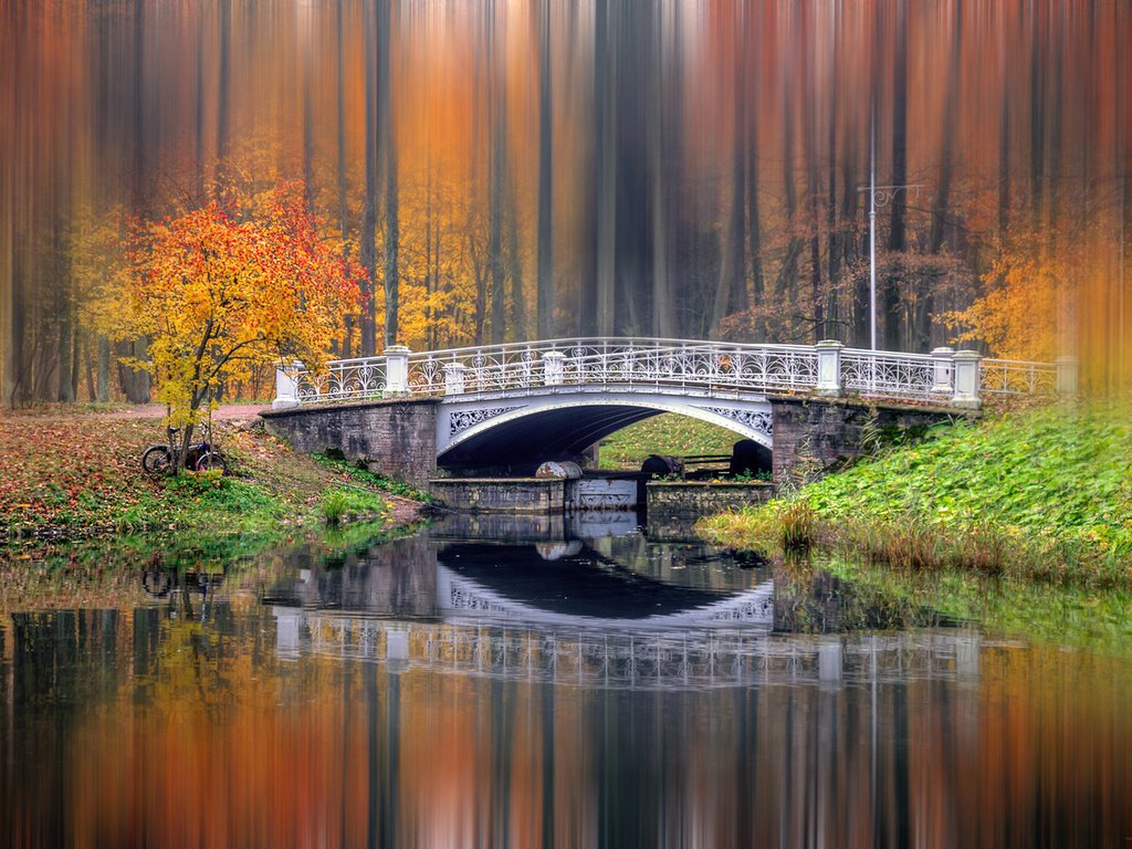 Обои река, природа, лес, пейзаж, парк, мост, осень, боке, river, nature, forest, landscape, park, bridge, autumn, bokeh разрешение 1920x1200 Загрузить