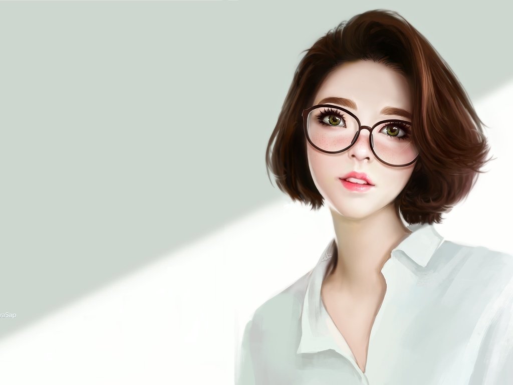 Обои арт, девушка, портрет, взгляд, очки, волосы, лицо, ayya sap, art, girl, portrait, look, glasses, hair, face разрешение 2740x1872 Загрузить