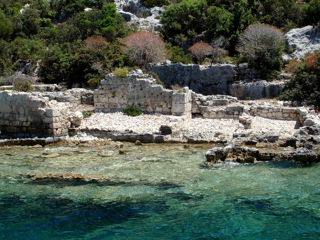 Обои море, руины, турция, 4, kekova island, demre, sea, ruins, turkey разрешение 1920x1080 Загрузить