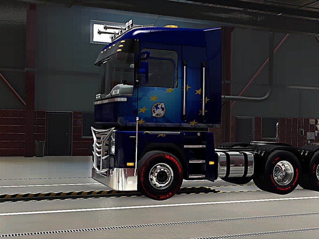 Обои гараж, renault, фура, euro truck simulator 2, garage, the truck разрешение 1920x1080 Загрузить