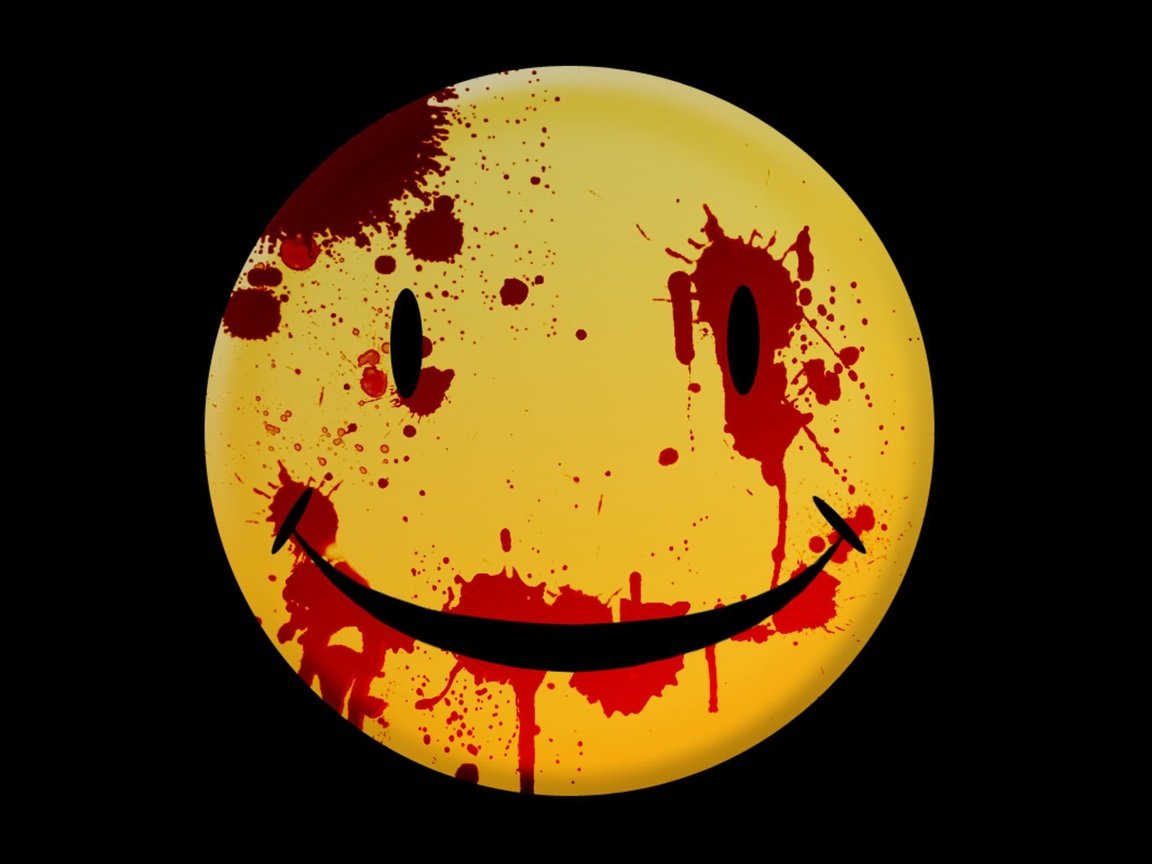 Обои желтый, улыбка, кровь, смайлик, yellow, smile, blood, smiley разрешение 2560x1600 Загрузить