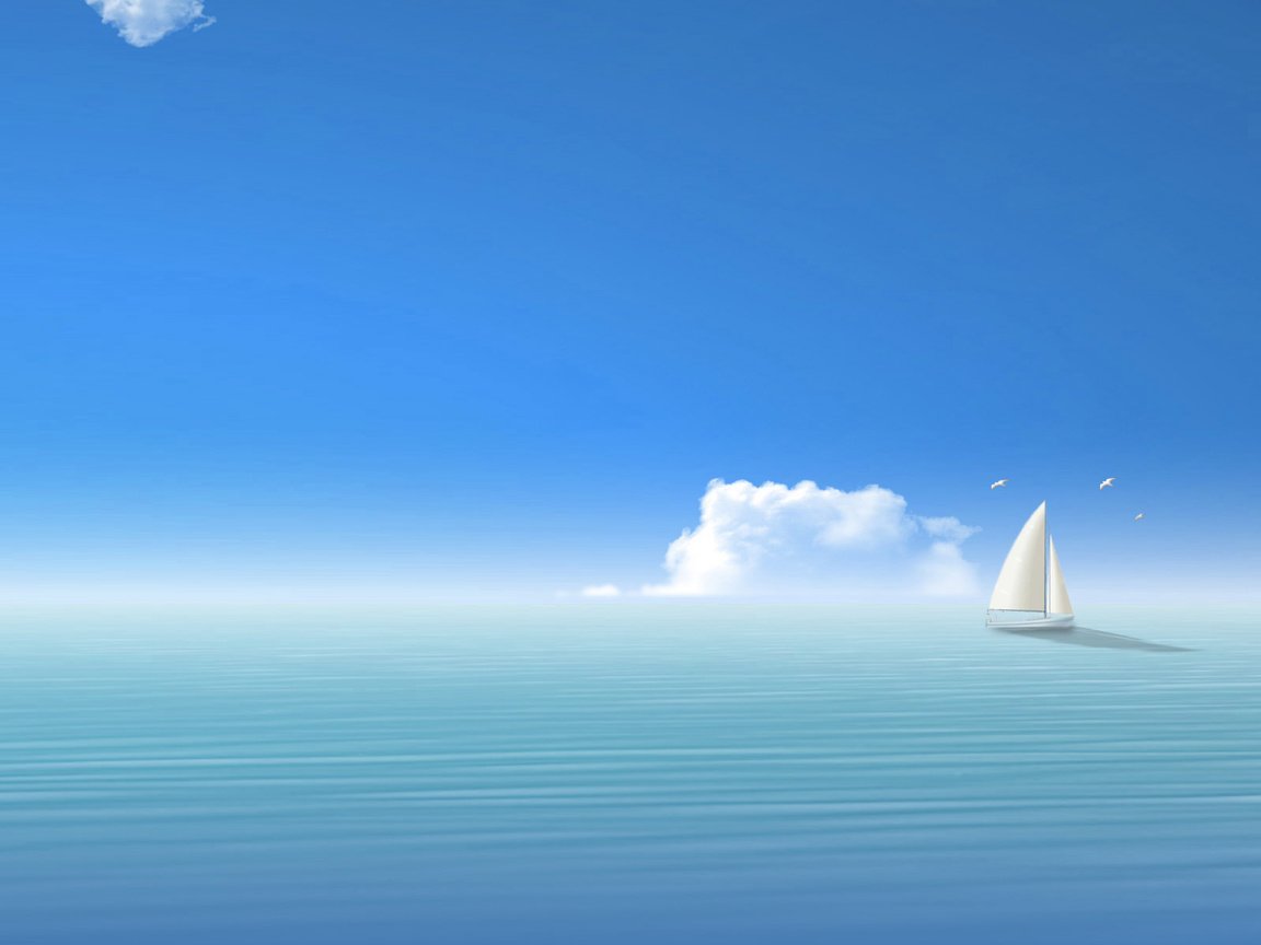 Обои небо, море, парусник, the sky, sea, sailboat разрешение 1920x1200 Загрузить