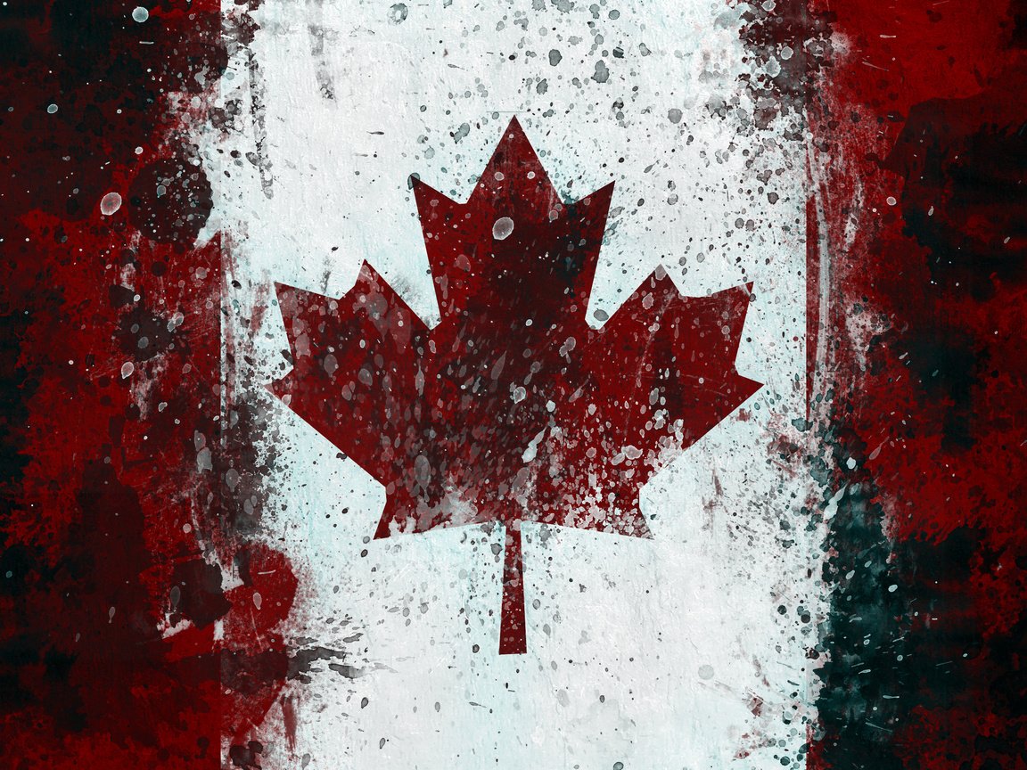 Обои флаг, канада, кленовый лист, flag, canada, maple leaf разрешение 2880x1900 Загрузить