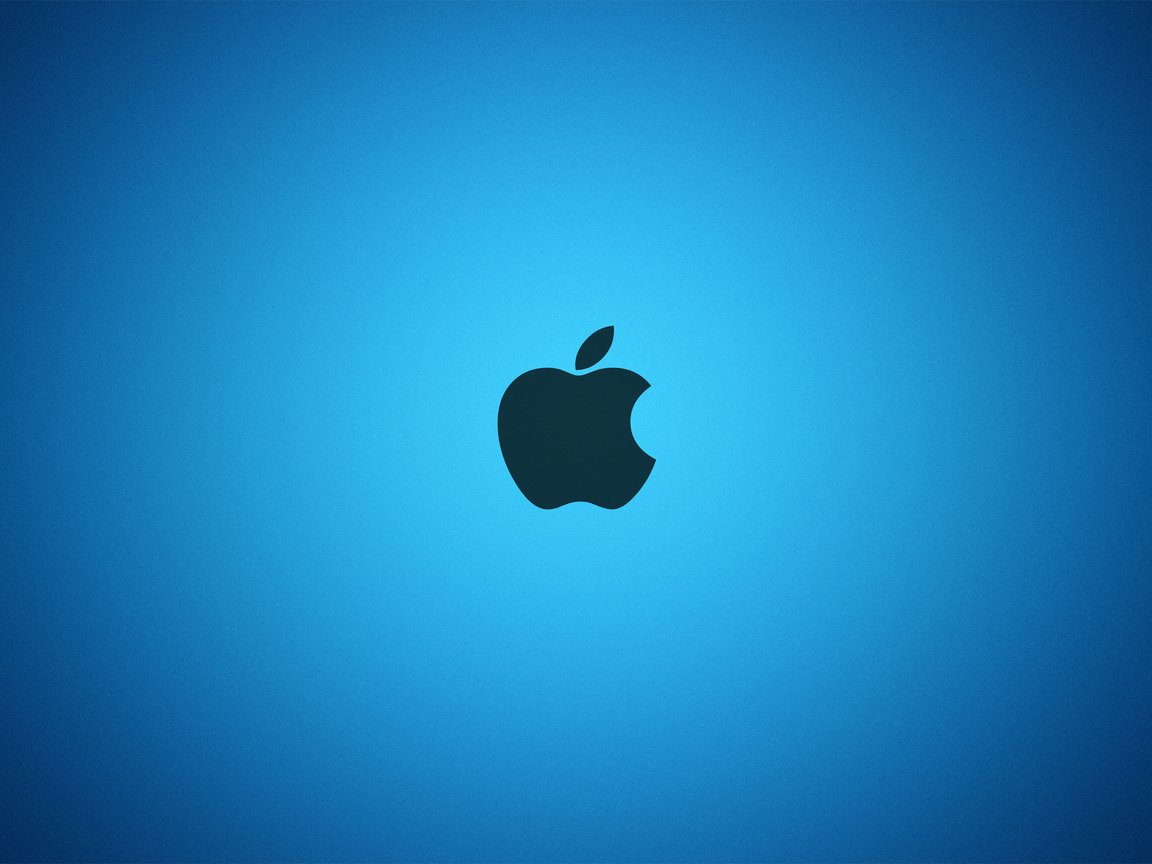 Обои яблоко, голубая, эппл, apple, blue разрешение 2560x1600 Загрузить