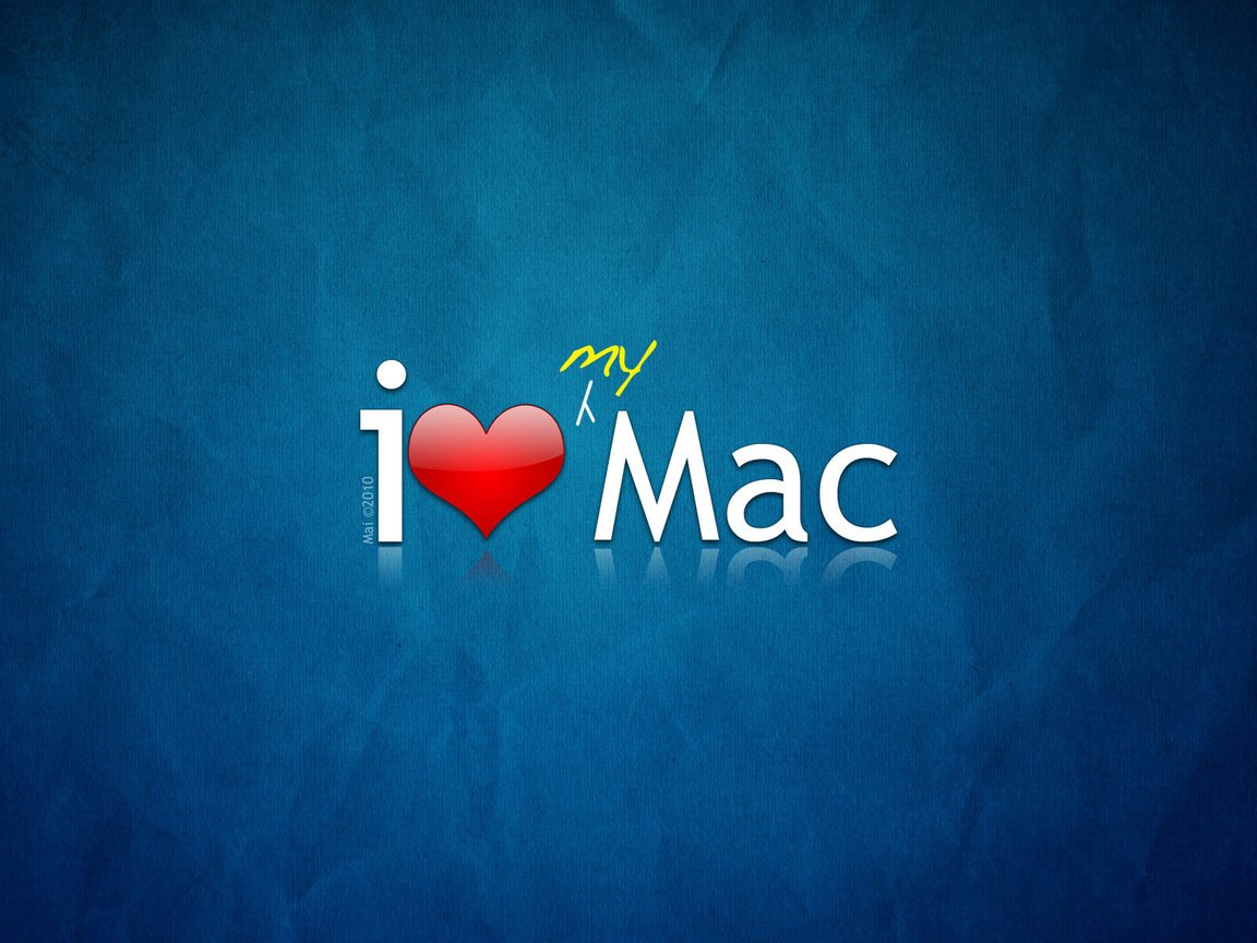 Обои i love mac разрешение 1920x1200 Загрузить