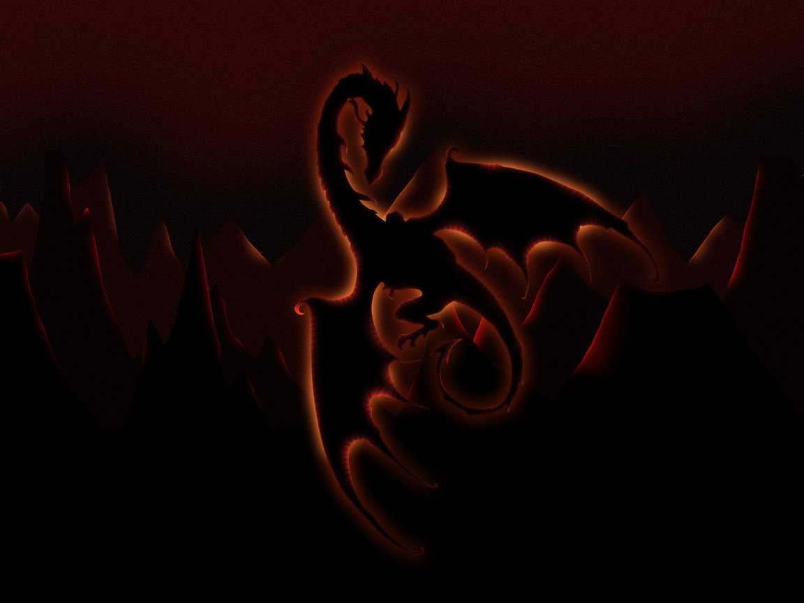 Обои рисунок, свечение, дракон, figure, glow, dragon разрешение 2560x1600 Загрузить