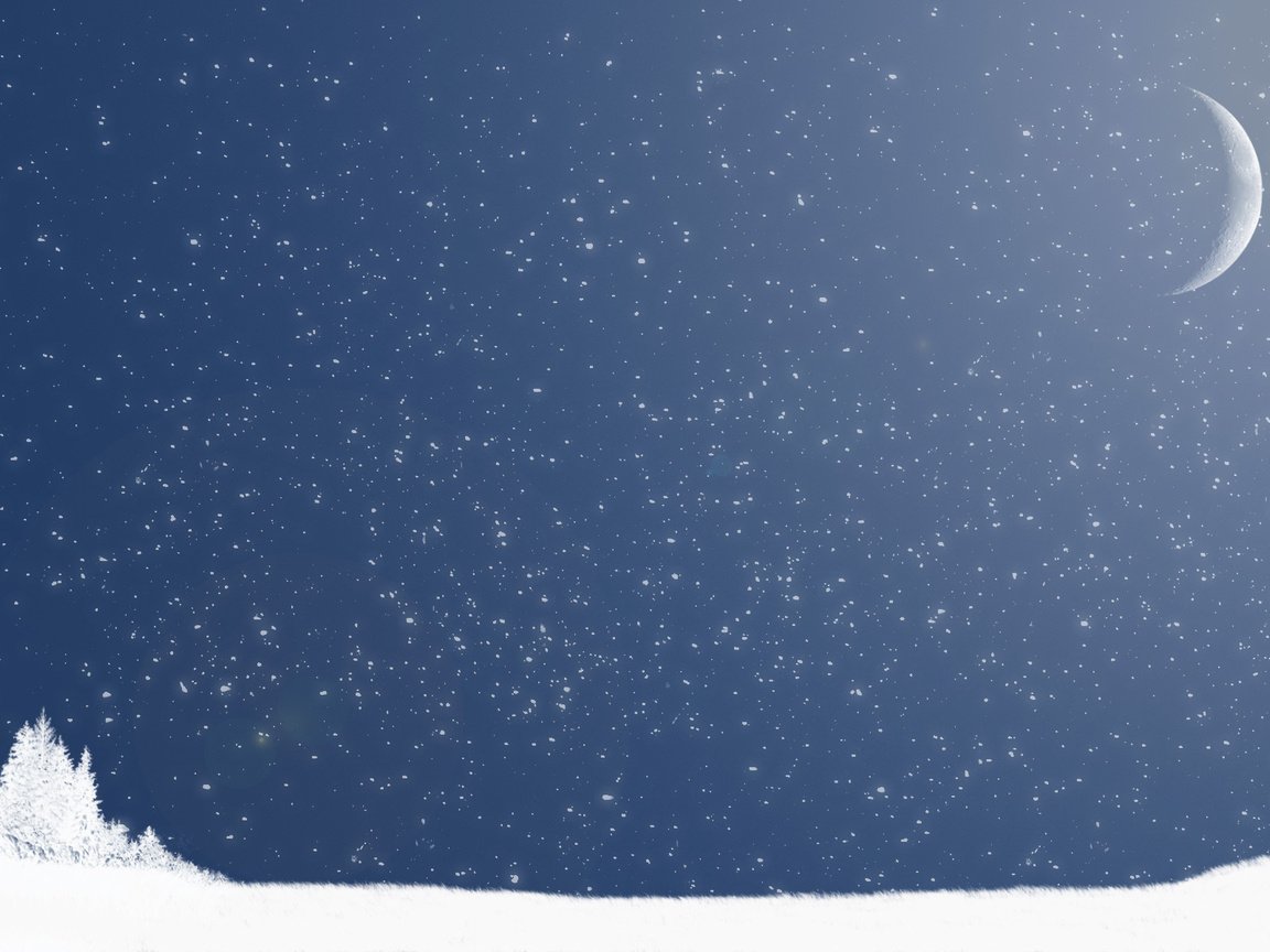 Обои снег, зима, луна, минимализм, snow, winter, the moon, minimalism разрешение 1920x1200 Загрузить