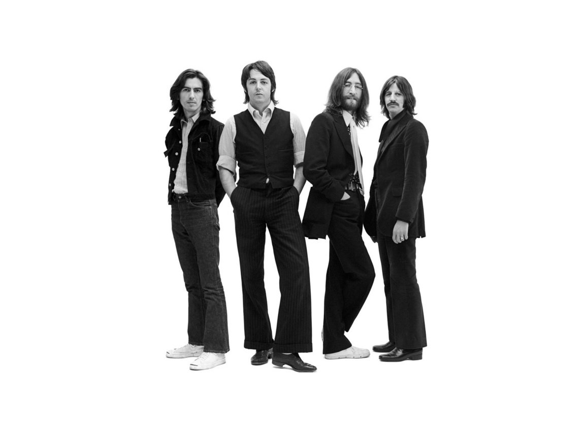 Обои группа, чёрно-белое, beatles, на белом фоне, group, black and white, on a white background разрешение 1920x1200 Загрузить