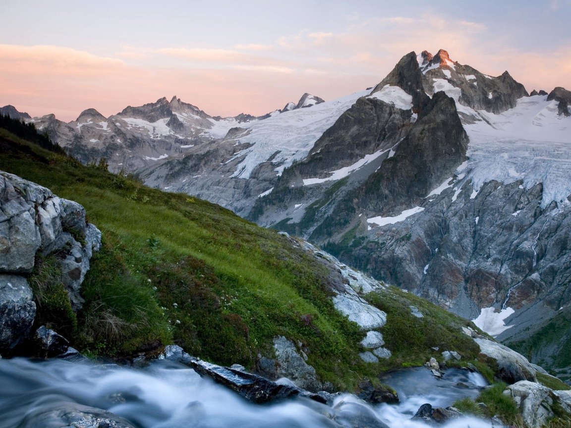 Обои трава, горы, вашингтон, grass, mountains, washington разрешение 1920x1080 Загрузить