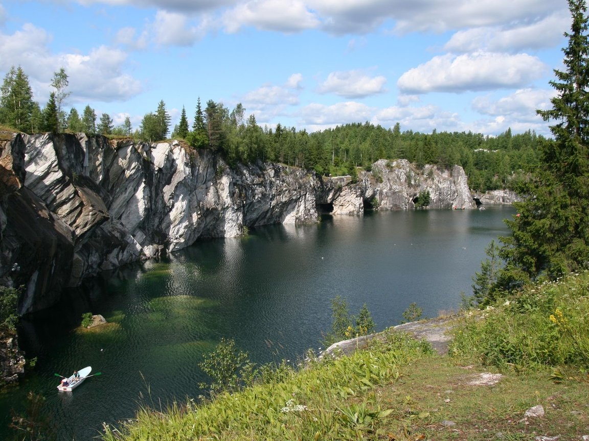 Обои река, скалы, обрыв, river, rocks, open разрешение 1920x1200 Загрузить