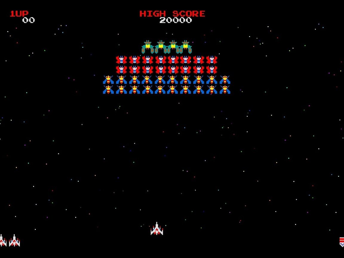 Обои galaxian, nes, dendy, galaga, nintendo, 8-bit разрешение 1920x1200 Загрузить