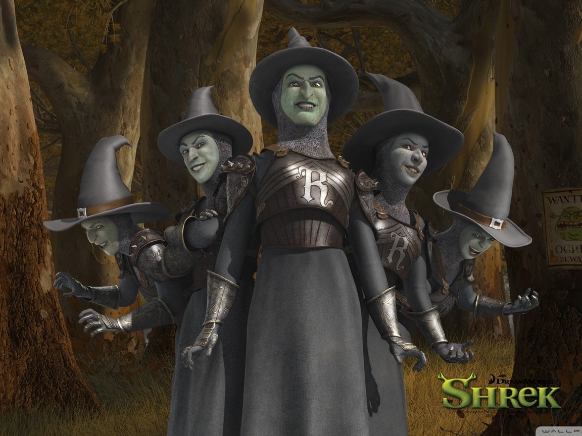 Обои ведьмы, шрек, witches, shrek разрешение 1920x1080 Загрузить