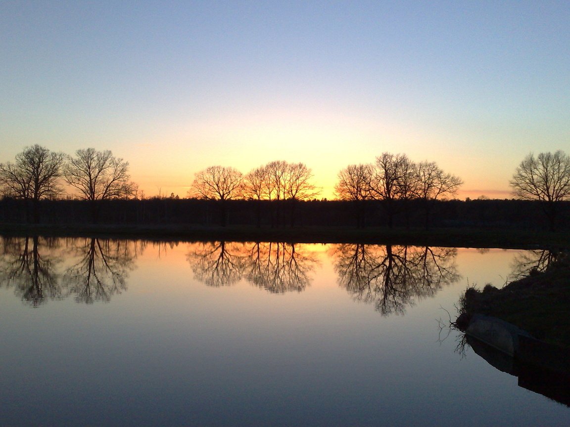 Обои озеро, природа, закат, отражение, lake, nature, sunset, reflection разрешение 2560x1600 Загрузить